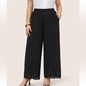 BloomChic Plus Size 3XL Laser Cut Elastic Waist Wide Leg Pants us22-24